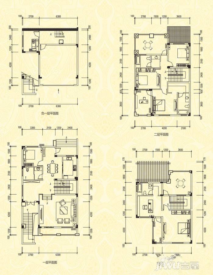 伴山帝景5室3厅4卫364.7㎡户型图