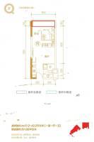 金钟大雁城1室1厅1卫37.2㎡户型图