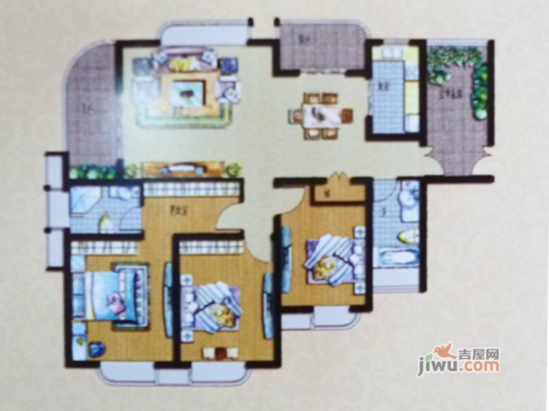 翔宇壹号3室2厅2卫143.5㎡户型图