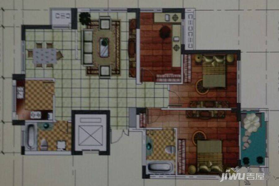 汇金豪庭3室2厅2卫143㎡户型图