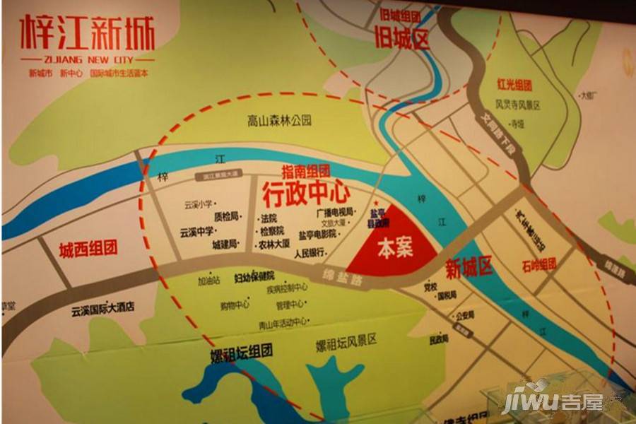 梓江新城三期位置交通图图片