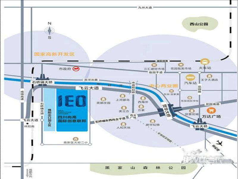 四川尚高·国际创意联邦位置交通图1