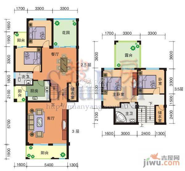 东辰阳光清华4室2厅2卫193.9㎡户型图