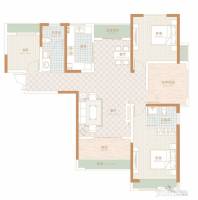 名门万象3室2厅2卫136.2㎡户型图