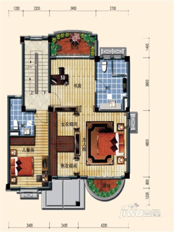 洛阳碧桂园二期5室2厅4卫260㎡户型图