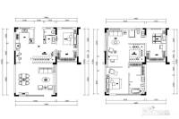 建业桂园3室2厅3卫129㎡户型图