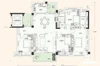 碧桂园天誉4室2厅2卫150㎡户型图