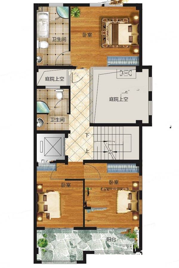 七彩龙都6室2厅7卫438.4㎡户型图