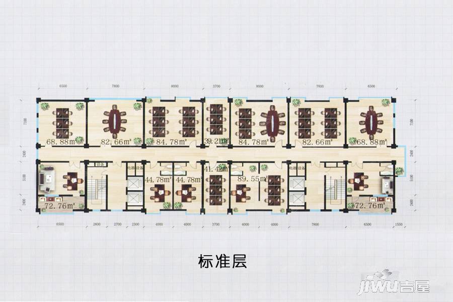 中央公馆1室0厅0卫84.8㎡户型图