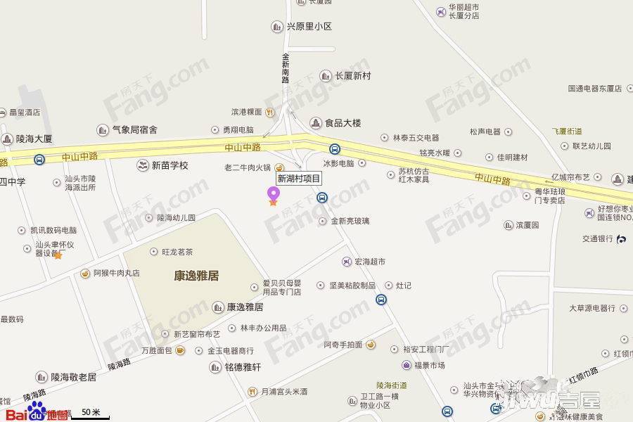 龙腾新湖村位置交通图