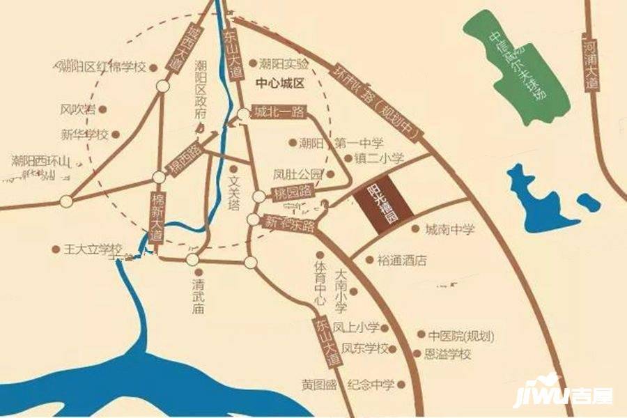 悦景阳光禧园位置交通图1