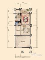 天域山庄0室1厅1卫65.8㎡户型图