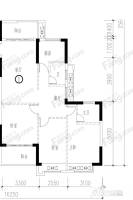 四季园3室2厅2卫105.4㎡户型图