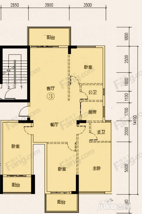 四季园4室2厅2卫151.5㎡户型图