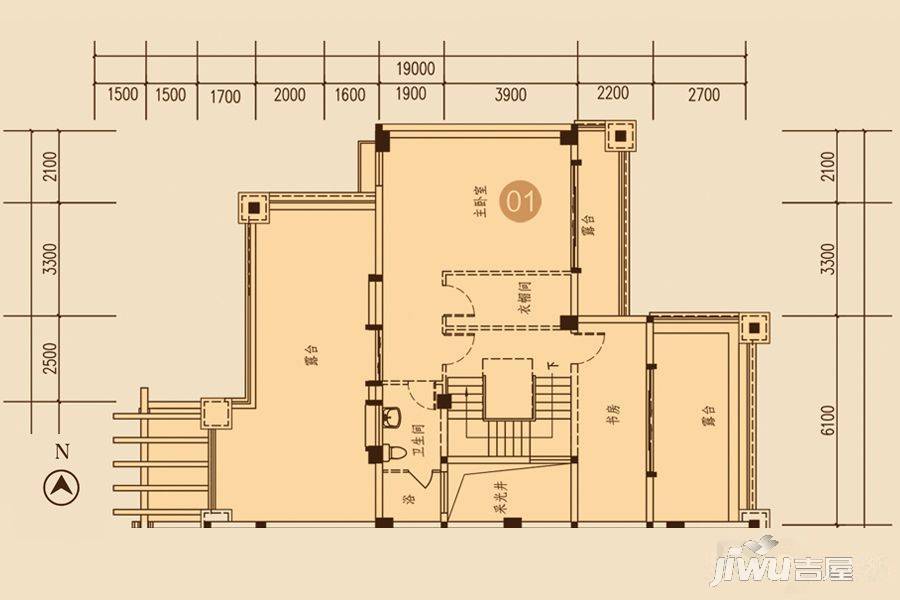 海湾尚景花园5室3厅5卫492.5㎡户型图