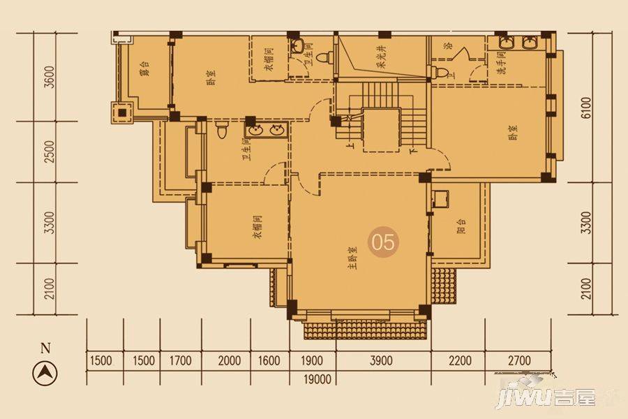 海湾尚景花园5室3厅5卫555㎡户型图