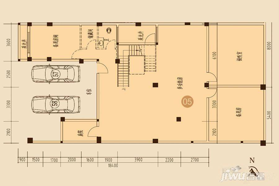 海湾尚景花园5室3厅5卫555㎡户型图