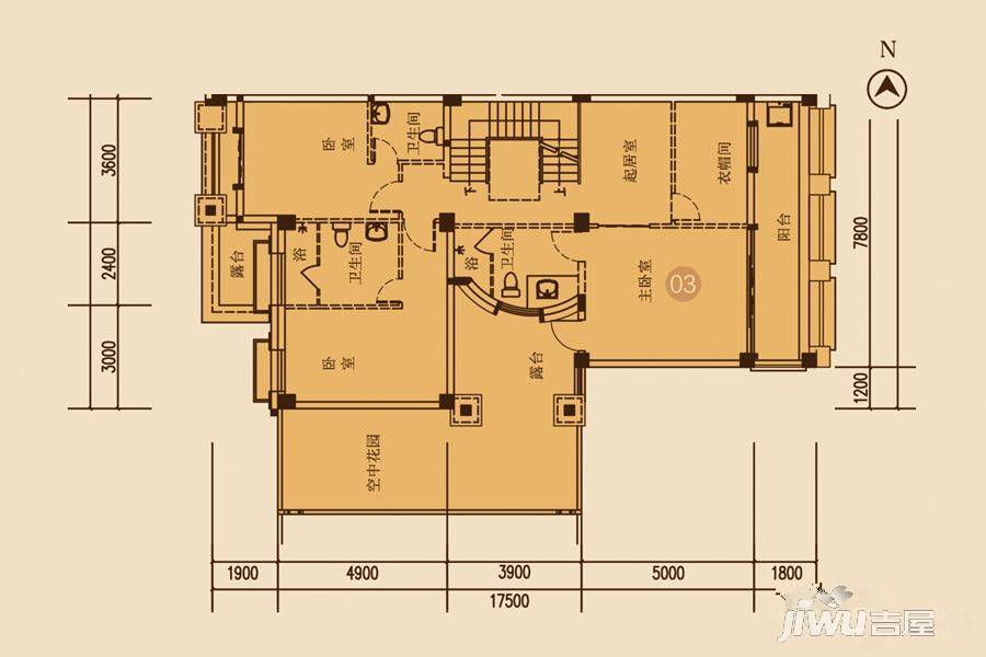 海湾尚景花园5室4厅5卫337.2㎡户型图