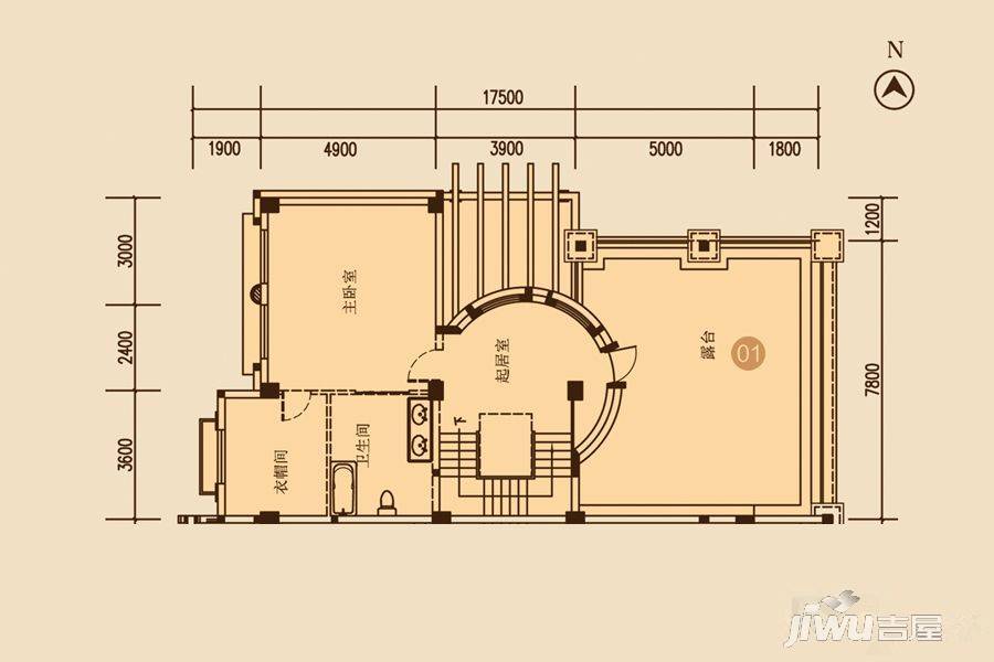 海湾尚景花园5室4厅5卫337.2㎡户型图