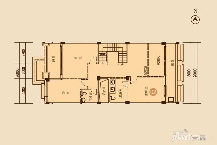 海湾尚景花园5室3厅4卫333.3㎡户型图