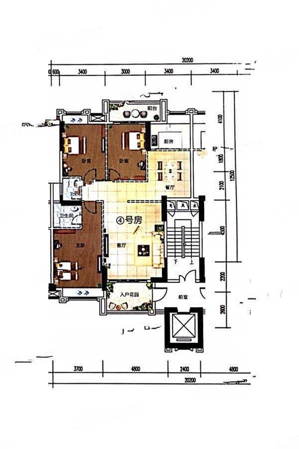 璟熙华园3室2厅2卫140㎡户型图