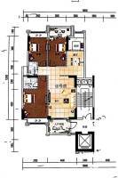 璟熙华园3室2厅2卫131㎡户型图