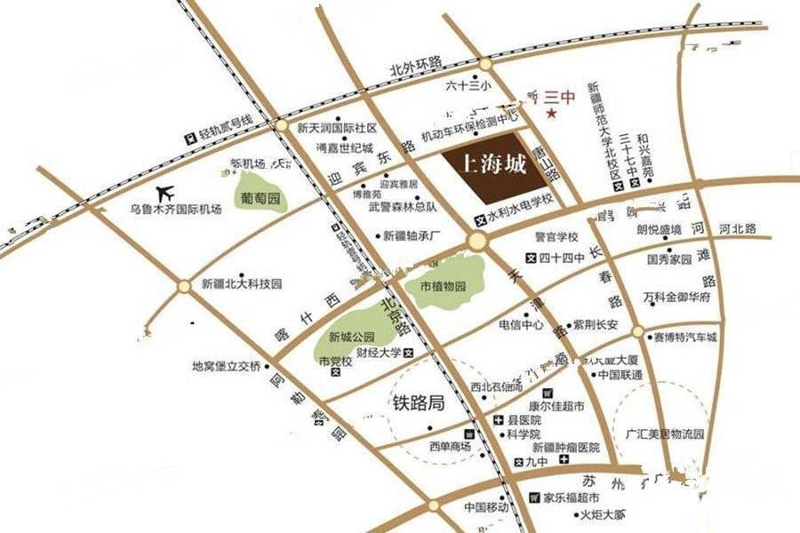 上海城位置交通图图片