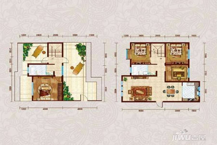 溪语原筑4室2厅2卫142㎡户型图