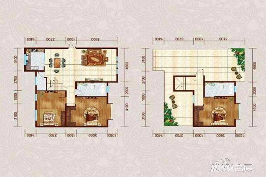 溪语原筑3室2厅3卫170.1㎡户型图