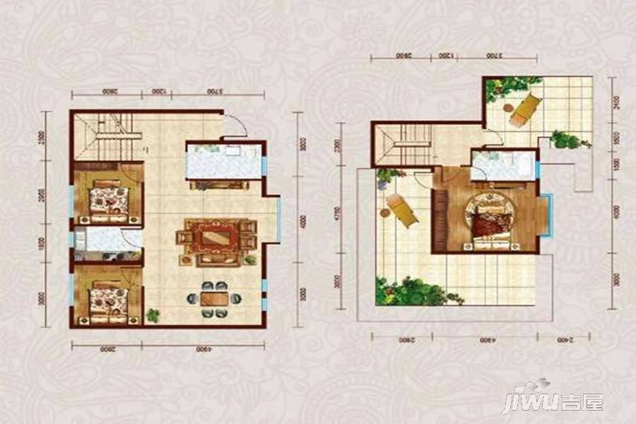 溪语原筑3室2厅1卫150.1㎡户型图