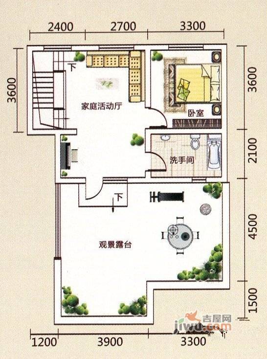 通源·里城3室3厅2卫156.4㎡户型图