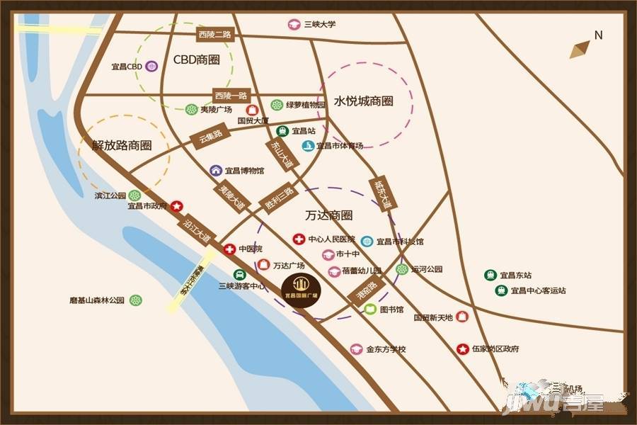 宜昌国际广场位置交通图