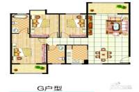 汇锦苑3室2厅2卫123㎡户型图