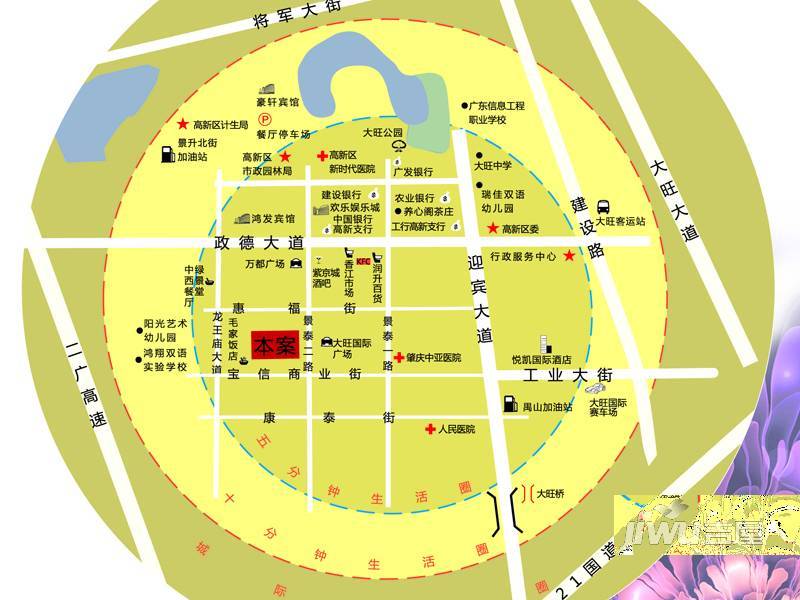 锦绣名庭位置交通图