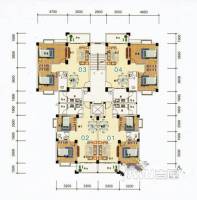 侨兴宝翠园2室2厅1卫59.5㎡户型图