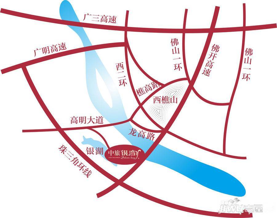 中旅银湾花园位置交通图