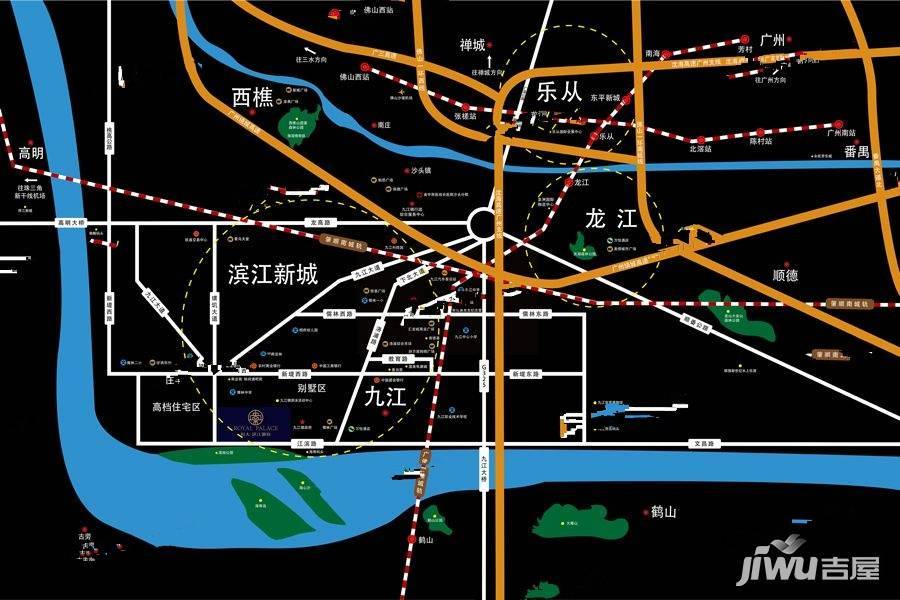 恒大滨江御府位置交通图