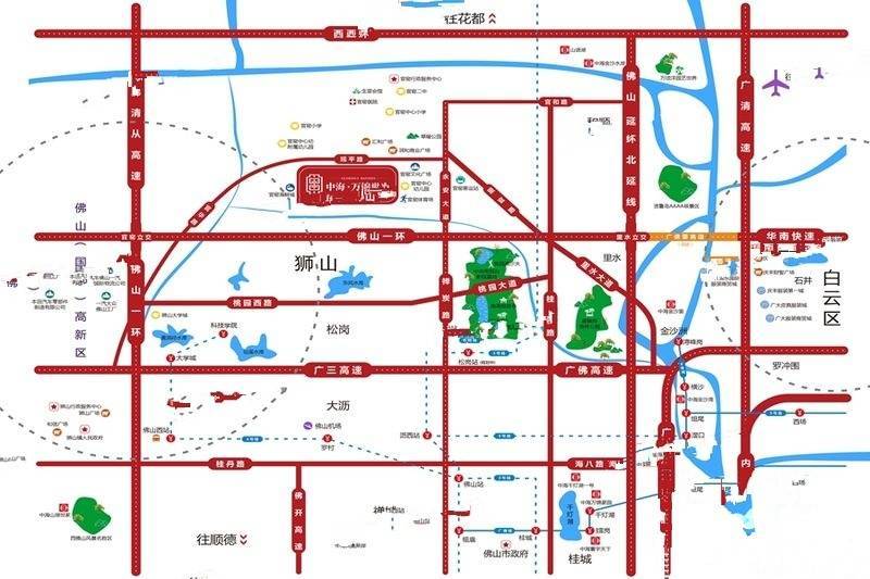 中海万锦世家位置交通图