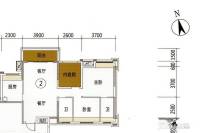 长信·御景峰3室2厅2卫90㎡户型图