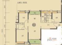 中海锦城3室2厅2卫123.9㎡户型图
