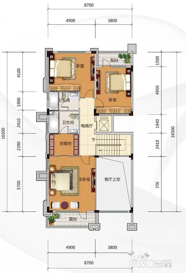 顺德华侨城天鹅湖4室2厅3卫332㎡户型图