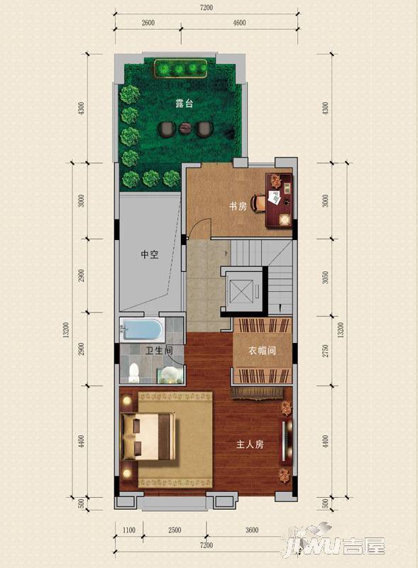 利海半岛城玺6室4厅4卫400㎡户型图