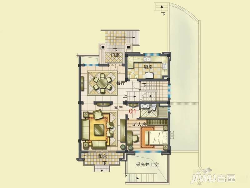 碧桂园山水桃园普通住宅104.9㎡户型图