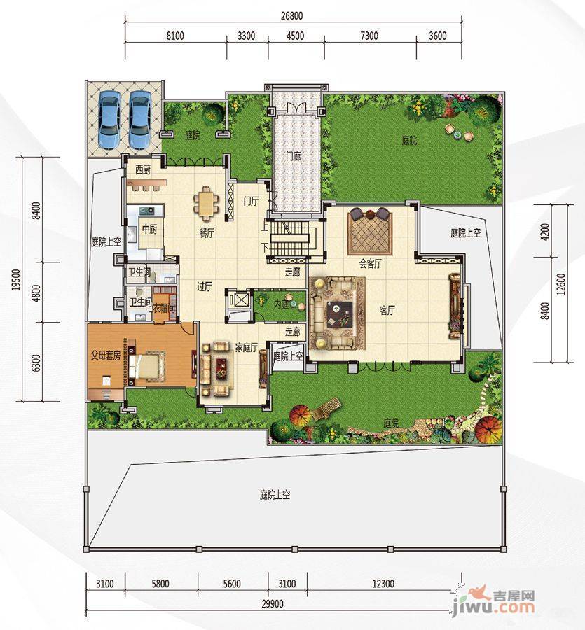 顺德华侨城天鹅湖6室6厅6卫1436㎡户型图