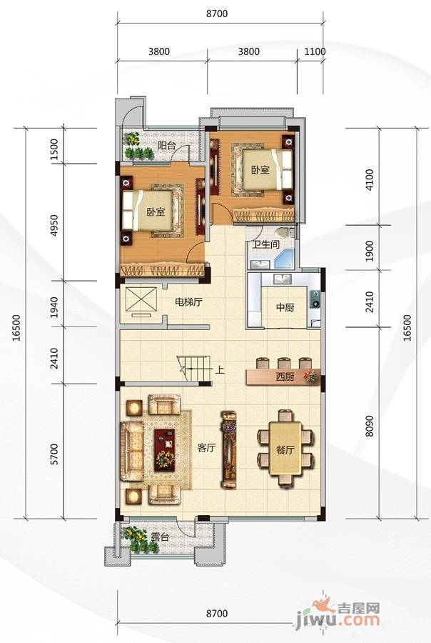 顺德华侨城天鹅湖4室3厅3卫334㎡户型图