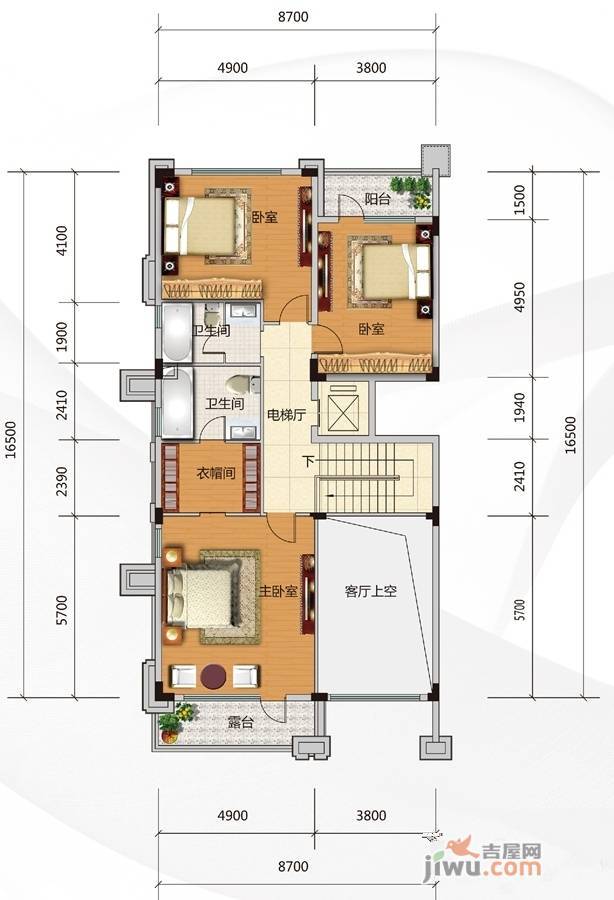 顺德华侨城天鹅湖4室2厅3卫332㎡户型图