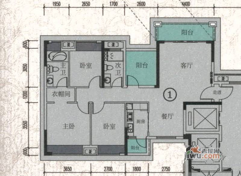 龙光·君悦龙庭4室2厅2卫115㎡户型图