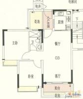 东海国际花园2室2厅1卫71.8㎡户型图