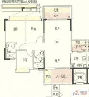 东海国际花园3室2厅1卫89.9㎡户型图