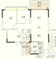 东海国际花园3室2厅1卫83.8㎡户型图